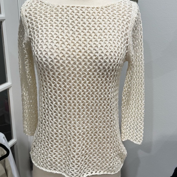 Escapade Ivory Cream Knit Sweater Top - Picture 1 of 7
